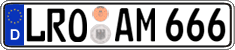German license plate, Regular plates