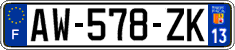 French license plate, SIV (ordinary)