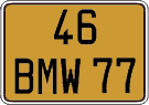 French license plate, FNI