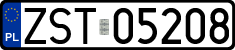 License plates of Poland, Regular car plates