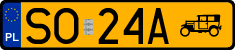 License plates of Poland, Oldtimers