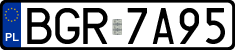 License plates of Poland, Regular car plates