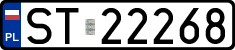 License plates of Poland, Regular car plates
