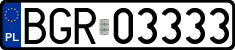 License plates of Poland, Regular car plates