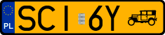 License plates of Poland, Oldtimers