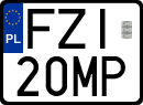 License plates of Poland, Special vehicles and motorcycles