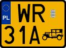 License plates of Poland, Oldtimers