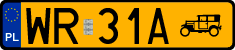 License plates of Poland, Oldtimers