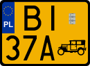 License plates of Poland, Oldtimers