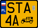 License plates of Poland, Oldtimers