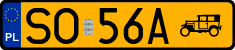 License plates of Poland, Oldtimers