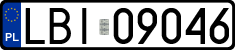License plates of Poland, Regular car plates