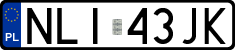 License plates of Poland, Regular car plates
