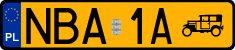 License plates of Poland, Oldtimers