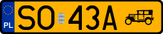 License plates of Poland, Oldtimers