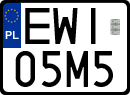 License plates of Poland, Special vehicles and motorcycles