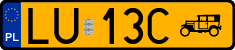 License plates of Poland, Oldtimers