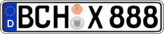 German license plate, Regular plates