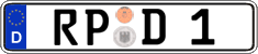 German license plate, Regular plates