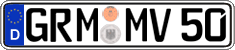 German license plate, Regular plates