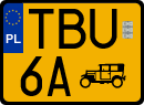 License plates of Poland, Oldtimers