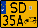 License plates of Poland, Oldtimers