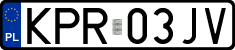 License plates of Poland, Regular car plates