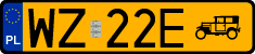License plates of Poland, Oldtimers