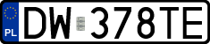 License plates of Poland, Regular car plates