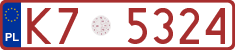 License plates of Poland, Provisional and testing