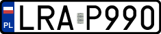 License plates of Poland, Regular car plates