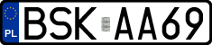 License plates of Poland, Regular car plates
