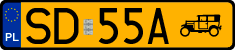 License plates of Poland, Oldtimers