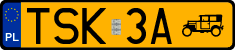 License plates of Poland, Oldtimers