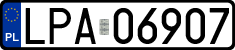 License plates of Poland, Regular car plates