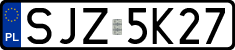 License plates of Poland, Regular car plates