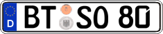 German license plate, Regular plates