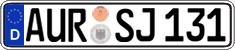 German license plate, Regular plates