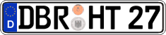 German license plate, Regular plates