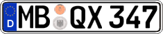German license plate, Regular plates
