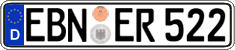 German license plate, Regular plates