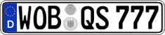 German license plate, Regular plates