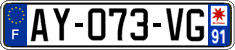 French license plate, SIV (ordinary)