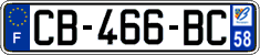 French license plate, SIV (ordinary)