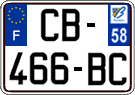 French license plate, SIV (ordinary)