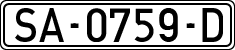 License plates of Spain, 1971 year series