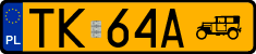 License plates of Poland, Oldtimers