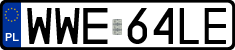 License plates of Poland, Regular car plates