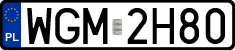 License plates of Poland, Regular car plates