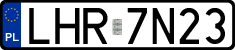 License plates of Poland, Regular car plates